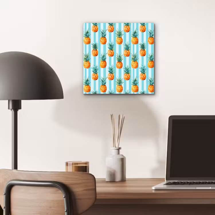 Aluminium schilderij - Ananas - Strepen - Groen — 6