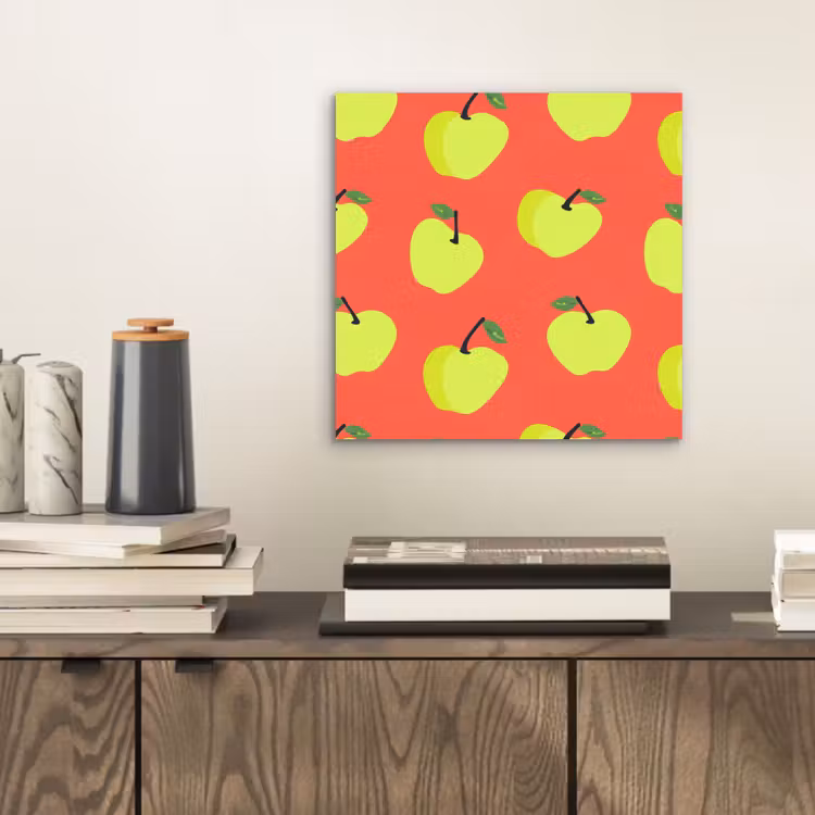 Aluminium schilderij - Appels - Modern - Groen — 2