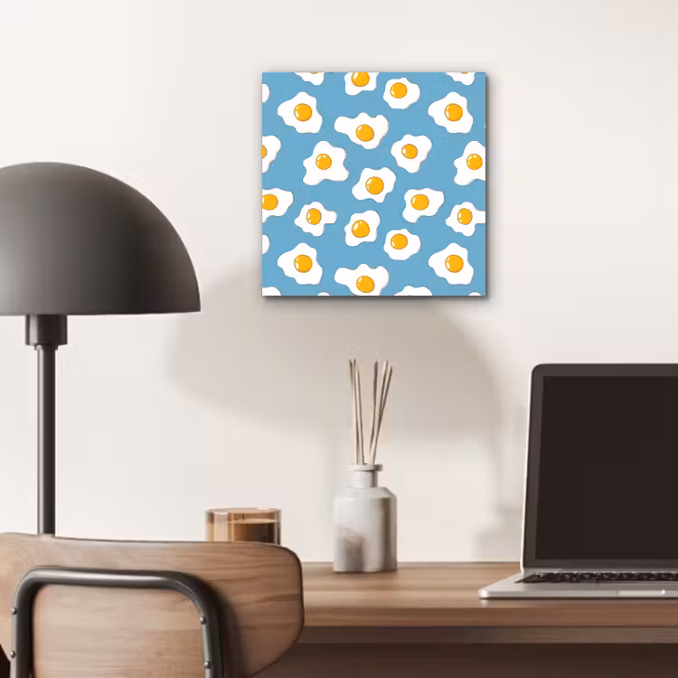 Aluminium schilderij - Eieren - Dooiers - Blauw — 6