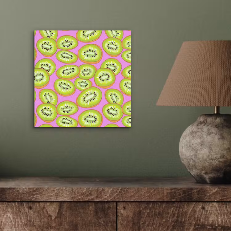 Aluminium schilderij - Kiwi - Speels - Groen — 3