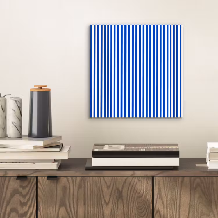 Aluminium schilderij - Klassiek - Strepen - Blauw — 2