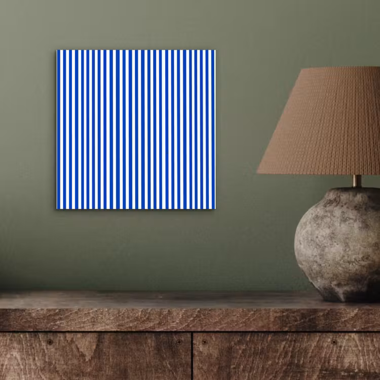 Aluminium schilderij - Klassiek - Strepen - Blauw — 3