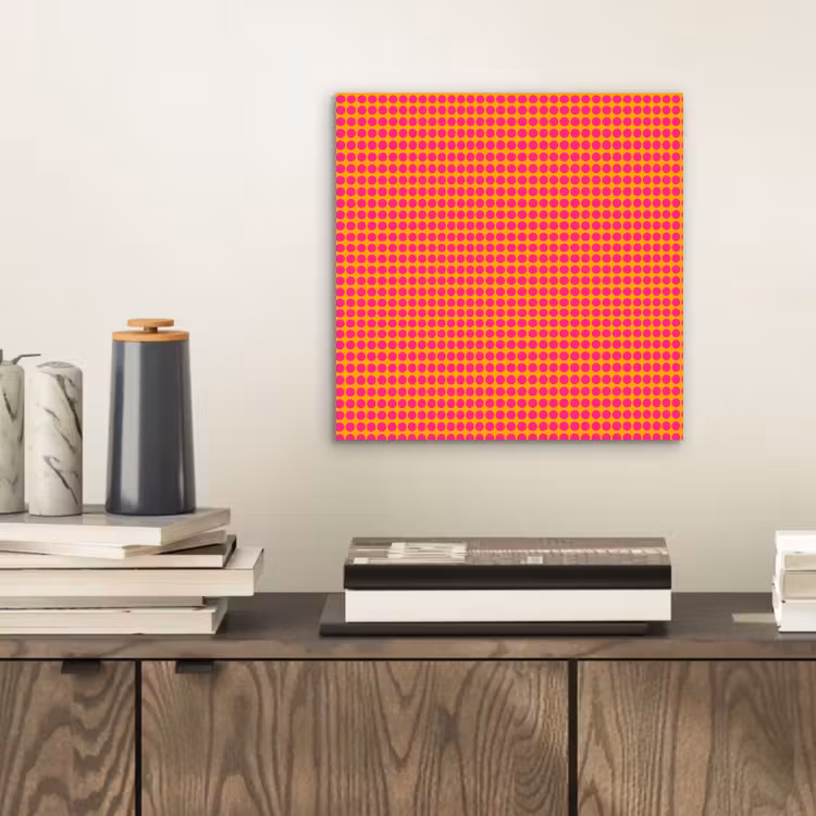 Aluminium schilderij - Modern - Stippen - Oranje — 2