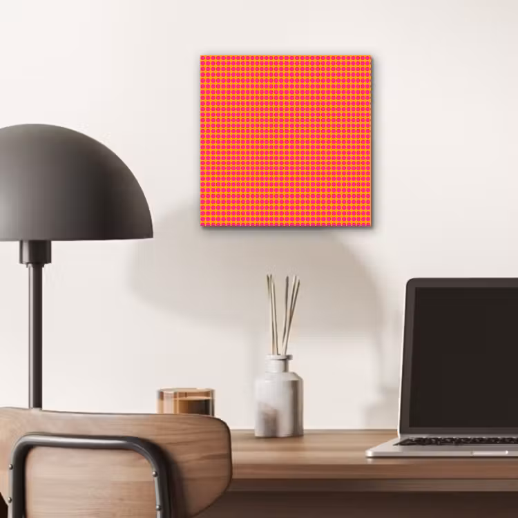 Aluminium schilderij - Modern - Stippen - Oranje — 6