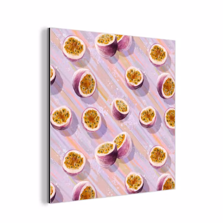 Aluminium schilderij - Passievrucht - Tropisch - Paars — 1