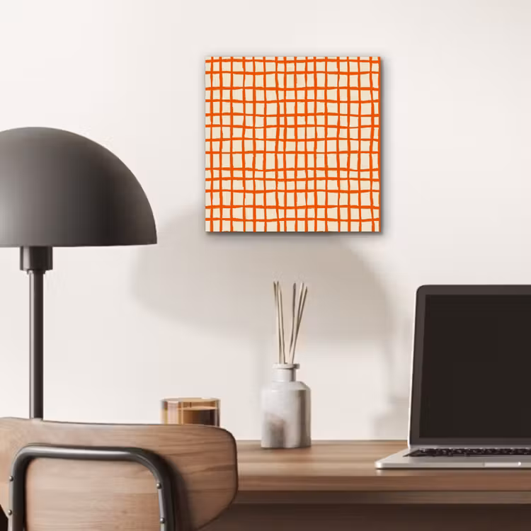 Aluminium schilderij - Patroon - Lijnen - Oranje — 6