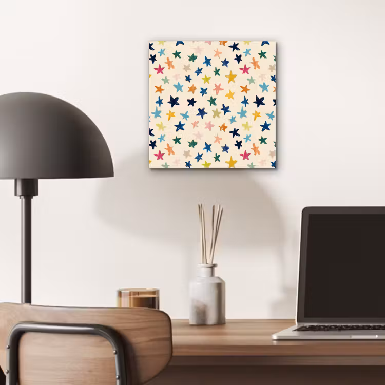 Aluminium schilderij - Patroon - Sterren - Kleurrijk — 6
