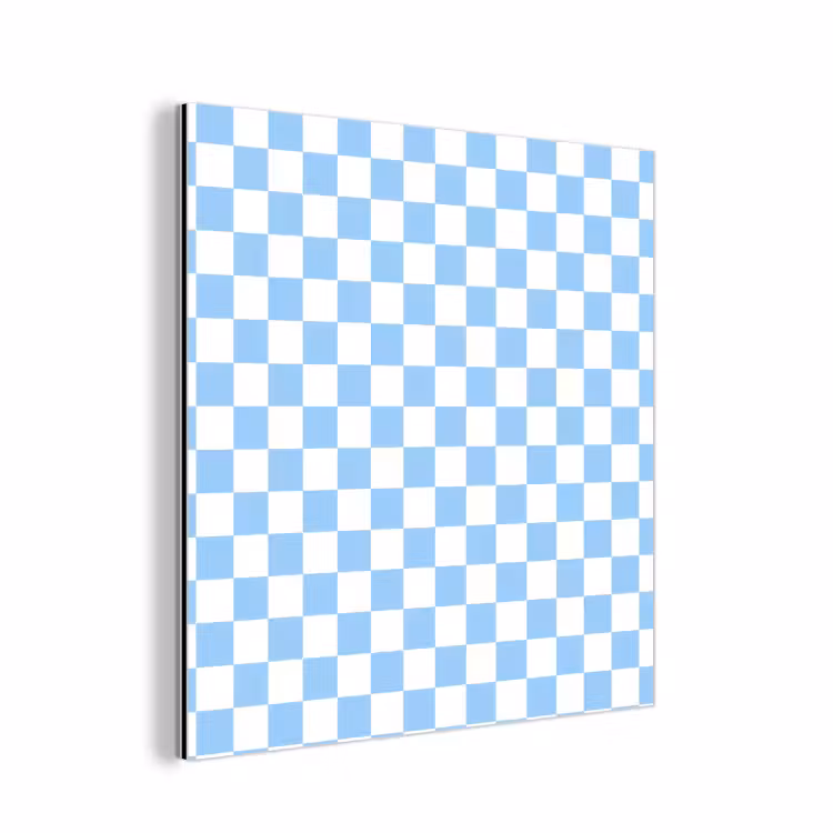 Aluminium schilderij - Schaakbord - Klassiek - Blauw — 1