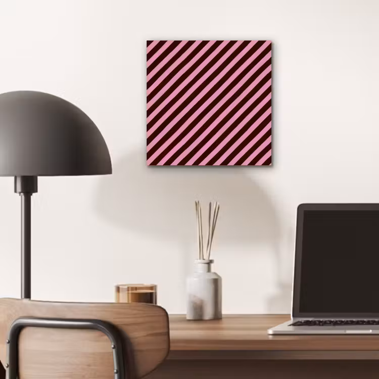 Aluminium schilderij - Strepen - Roze - Bruin — 6