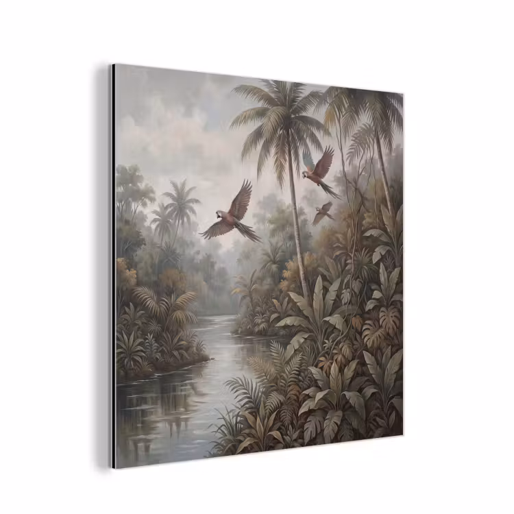 Aluminium schilderij - Vogel - Vliegend - Tropisch - Landschap - Klassiek — 1