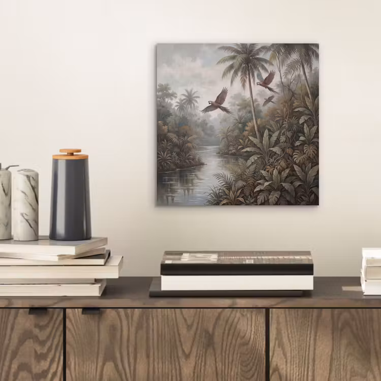 Aluminium schilderij - Vogel - Vliegend - Tropisch - Landschap - Klassiek — 2