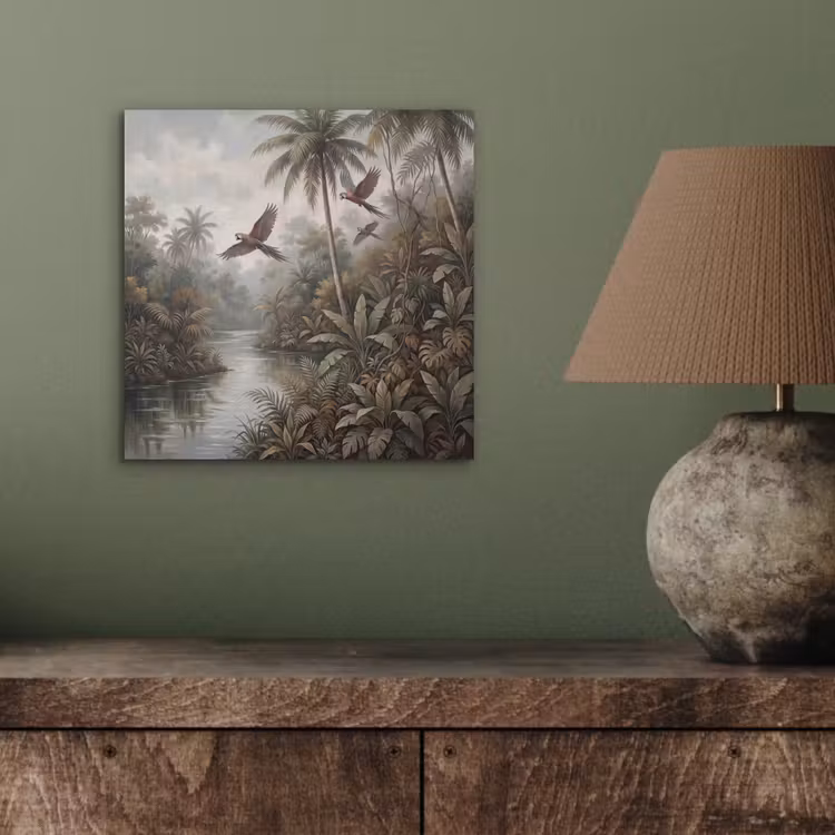 Aluminium schilderij - Vogel - Vliegend - Tropisch - Landschap - Klassiek — 3