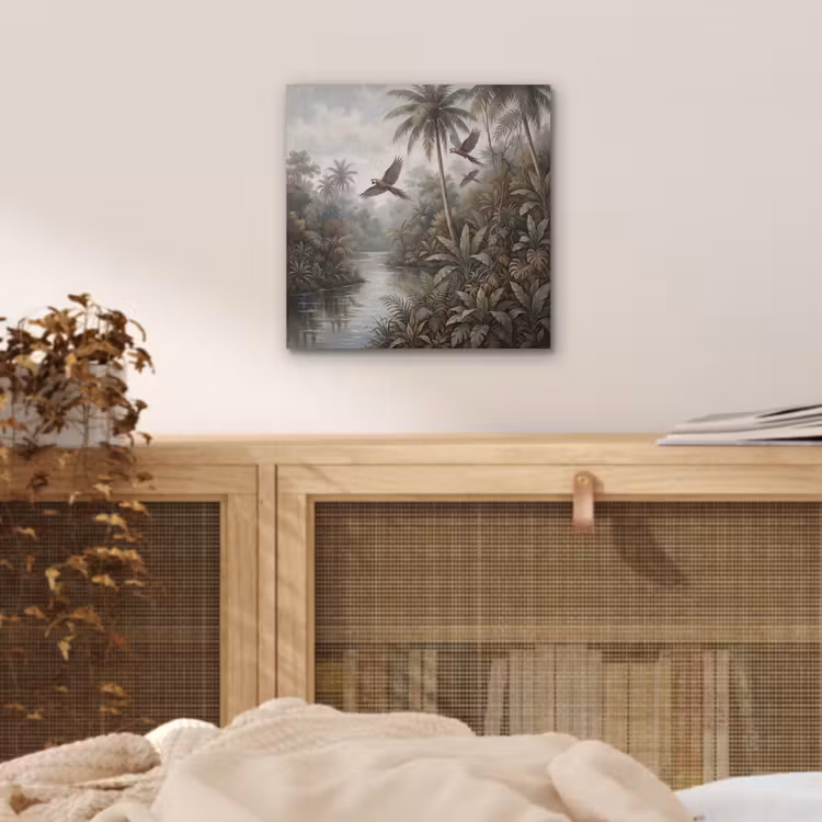 Aluminium schilderij - Vogel - Vliegend - Tropisch - Landschap - Klassiek — 4