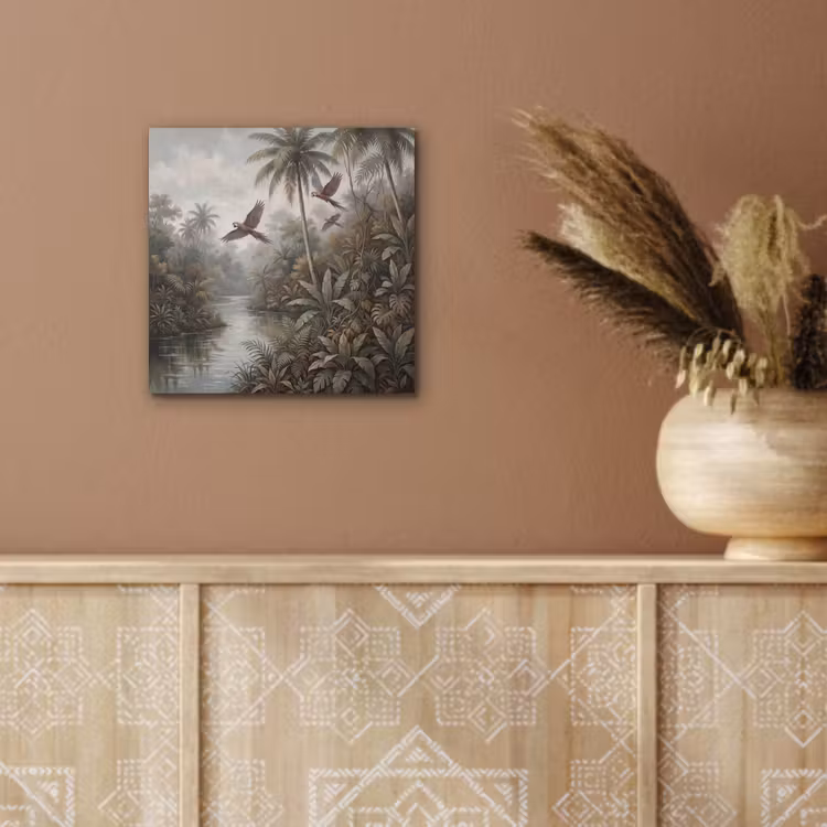 Aluminium schilderij - Vogel - Vliegend - Tropisch - Landschap - Klassiek — 5