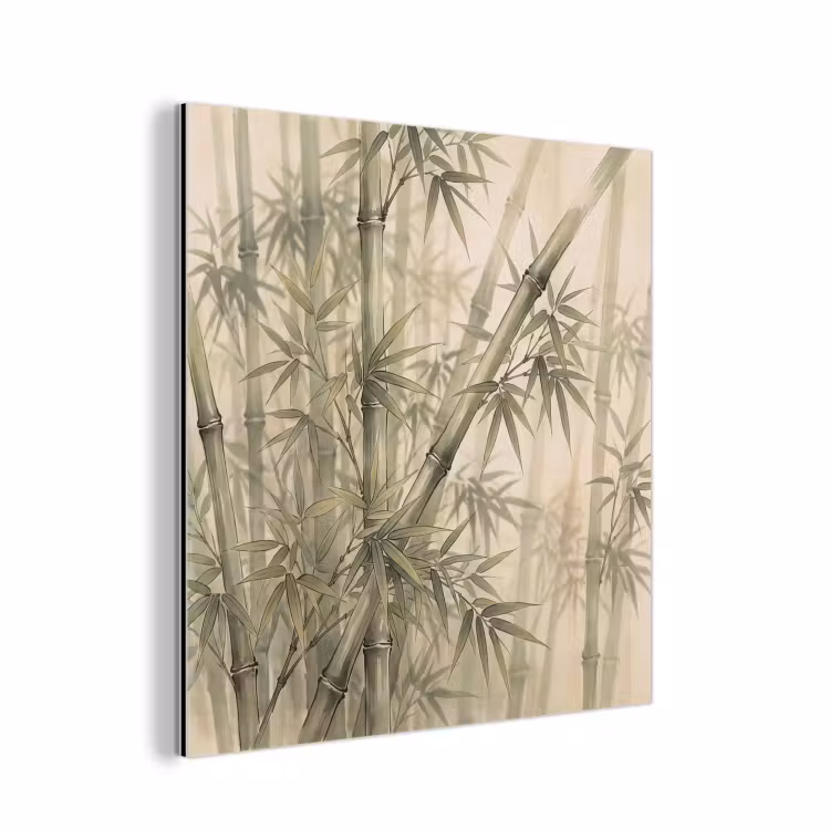 Aluminium schilderij - Bamboe - Bladeren - Aziatisch - Groen - Natuur — 1