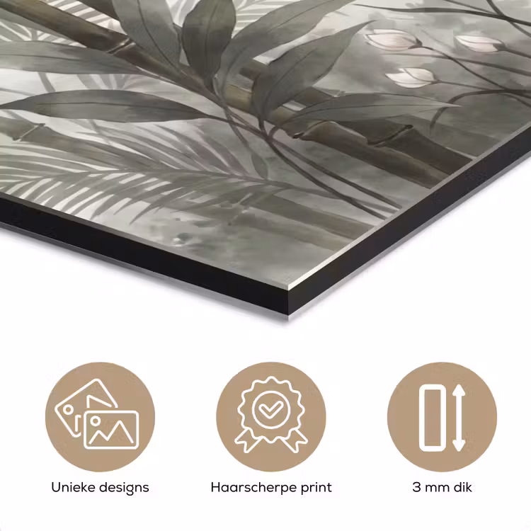 Aluminium schilderij - Bloemen - Knop - Tuin - Illustratie - Wit — 7