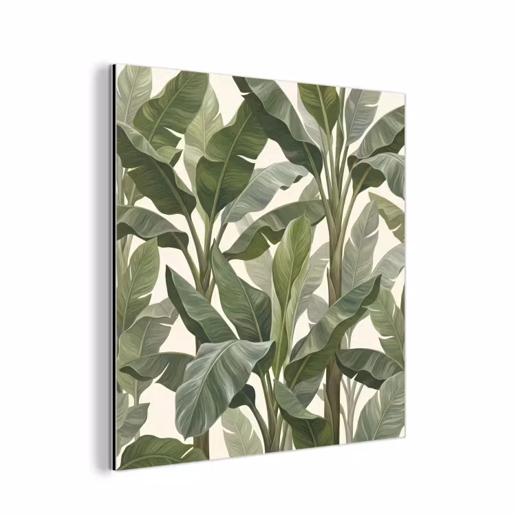 Aluminium schilderij - Planten - Bladeren - Tropisch - Groen — 1