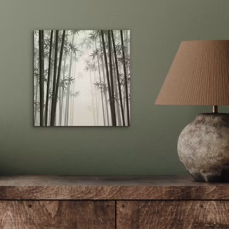 Aluminium schilderij - Bamboe - Bos - Mist - Natuur — 3