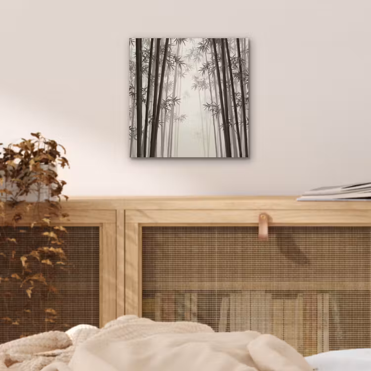 Aluminium schilderij - Bamboe - Bos - Mist - Natuur — 4