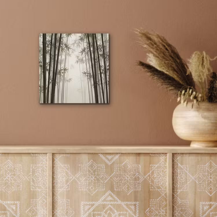 Aluminium schilderij - Bamboe - Bos - Mist - Natuur — 5