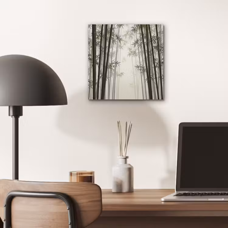 Aluminium schilderij - Bamboe - Bos - Mist - Natuur — 6