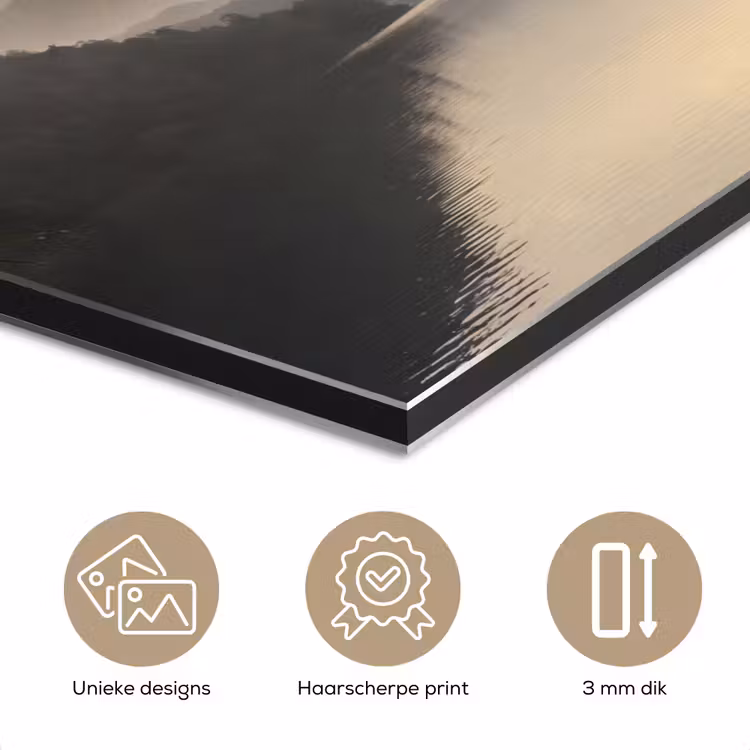 Aluminium schilderij - Bergen - Water - Mist - Natuur - Landschap — 7