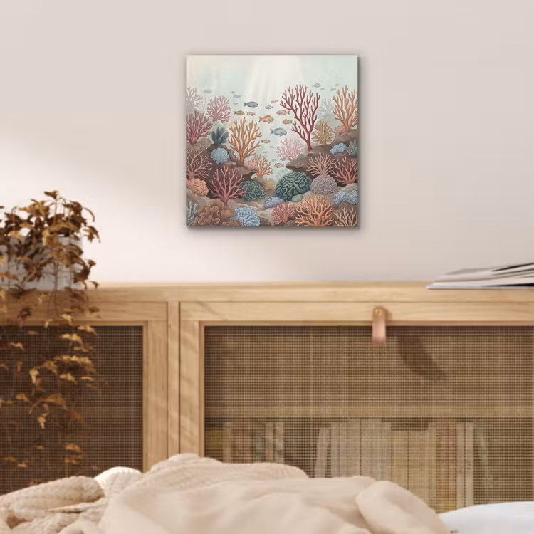 Aluminium schilderij - Onderwater - Koraal - Vis - Natuur — 4