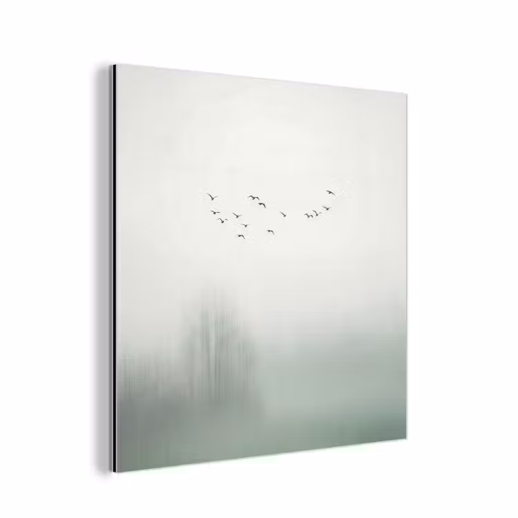 Aluminium schilderij - Vogel - Vlucht - Natuur - Minimalistisch — 1