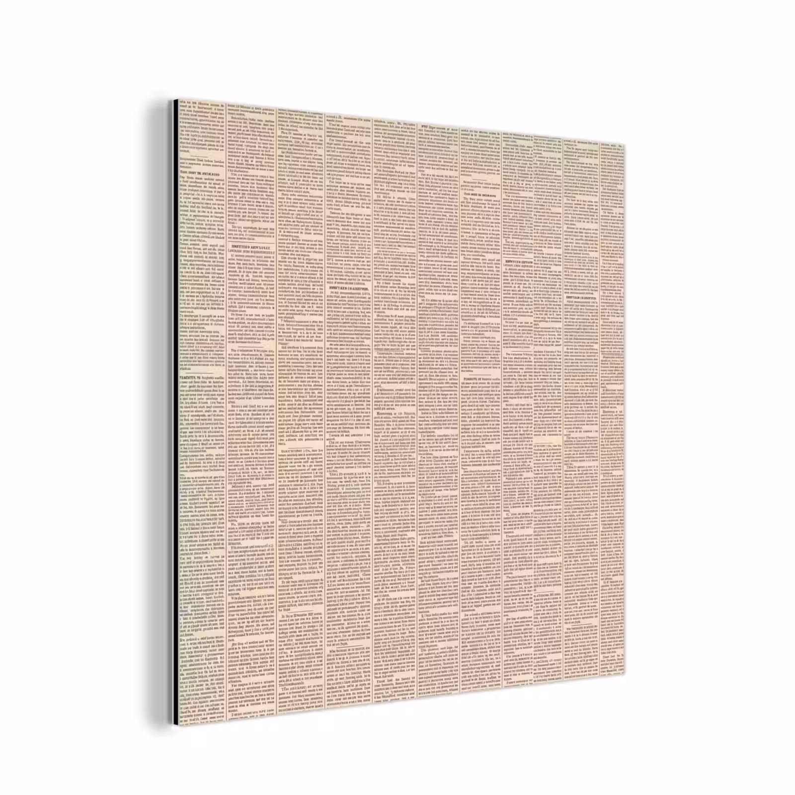 Aluminium schilderij - Krant - Nieuws - Historisch - Vintage - Beige — 1