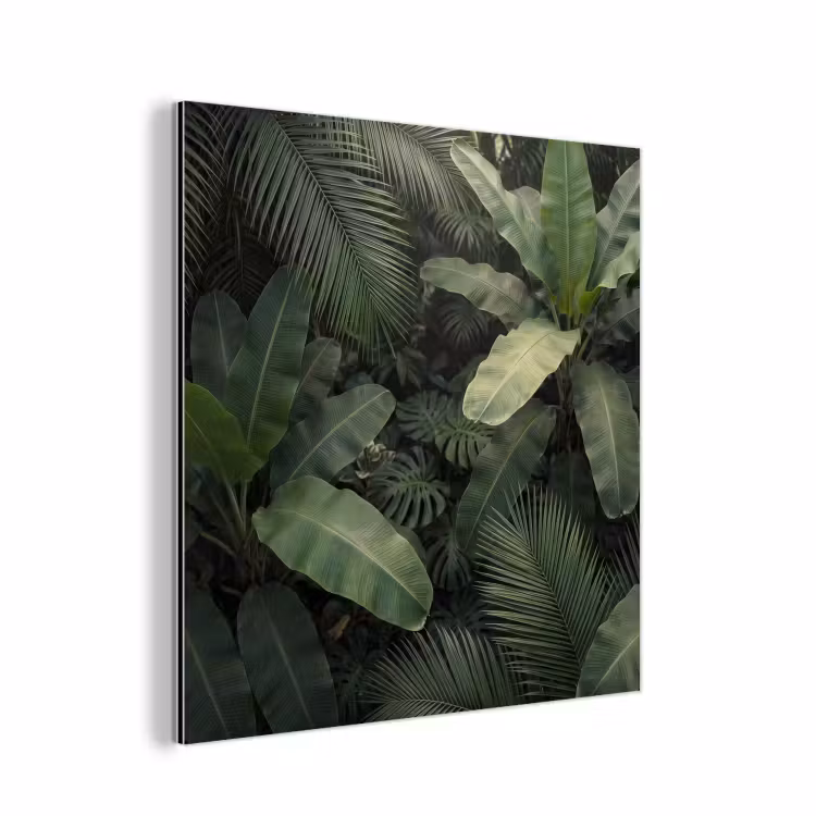 Aluminium schilderij - Bladeren - Groen - Tropisch - Natuur — 1