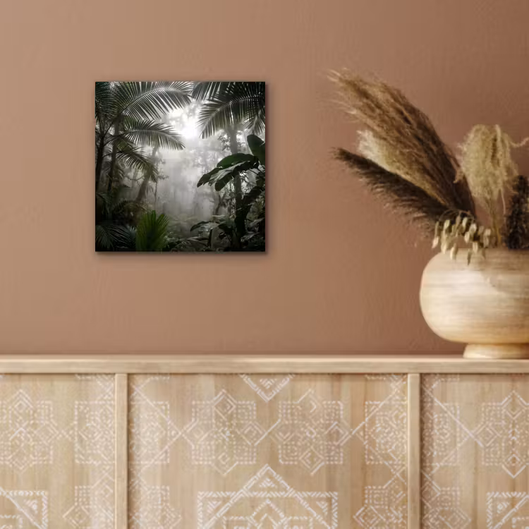 Aluminium schilderij - Natuur - Jungle - Mist - Groen - Bladeren — 5