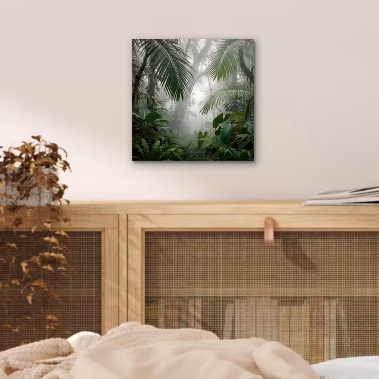 Aluminium schilderij - Natuur - Jungle - Mist - Tropisch - Groen — 4