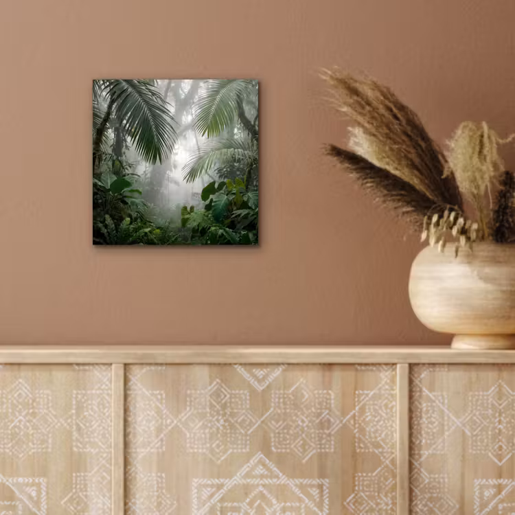 Aluminium schilderij - Natuur - Jungle - Mist - Tropisch - Groen — 5