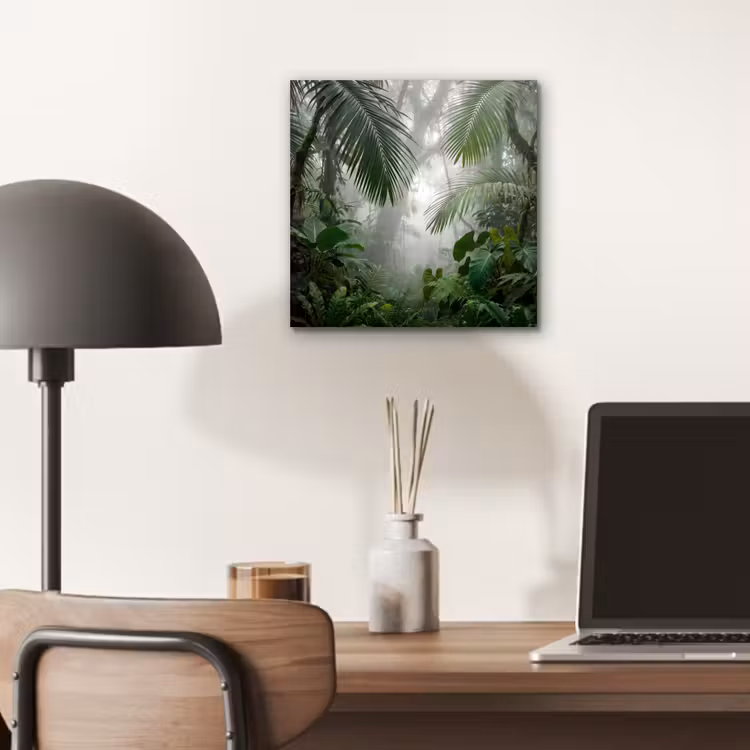 Aluminium schilderij - Natuur - Jungle - Mist - Tropisch - Groen — 6