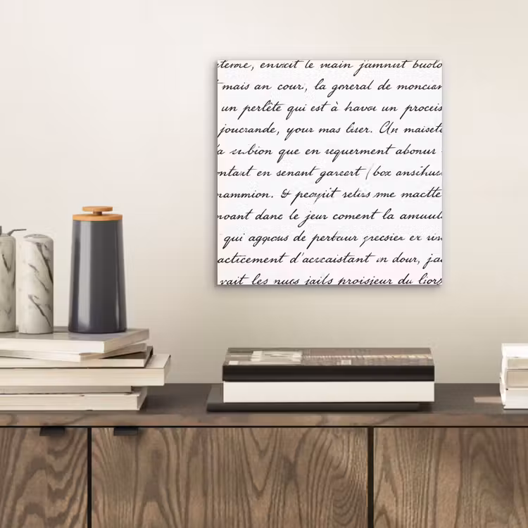 Aluminium schilderij - Tekst - Handschrift - Klassiek - ZwartWit — 2