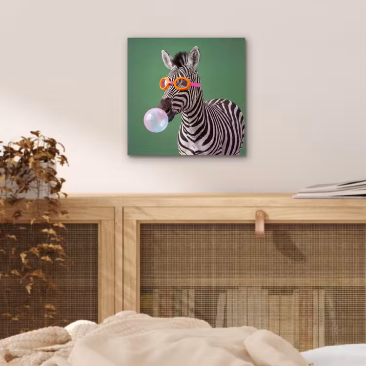 Aluminium schilderij - Dier - Bril - Bel - Modern - Groen — 4