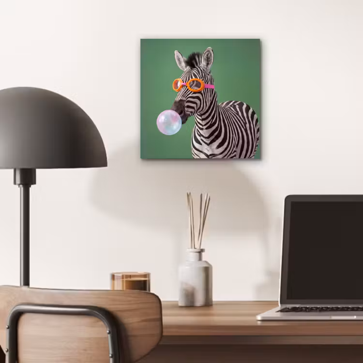 Aluminium schilderij - Dier - Bril - Bel - Modern - Groen — 6