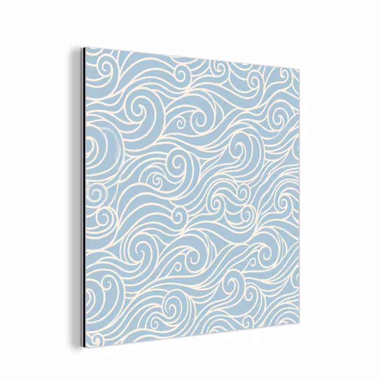 Aluminium schilderij - Golf - Abstract - Natuur - Modern - Blauw — 1