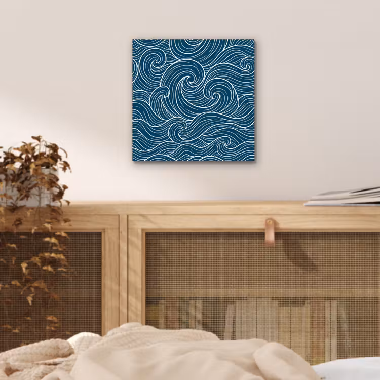 Aluminium schilderij - Golven - Spiraal - Water - Abstract - Blauw — 4