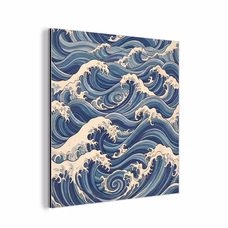 Aluminium schilderij - Golven - Zee - Natuur - Abstract - Blauw — 1