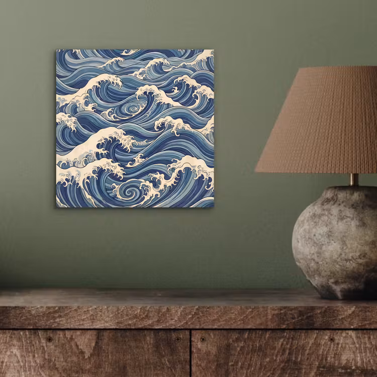 Aluminium schilderij - Golven - Zee - Natuur - Abstract - Blauw — 3