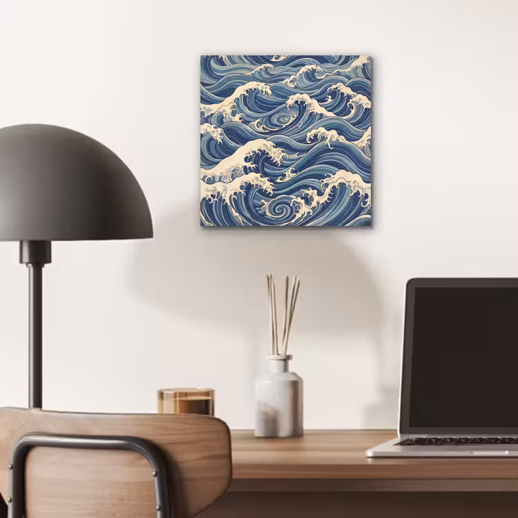Aluminium schilderij - Golven - Zee - Natuur - Abstract - Blauw — 6