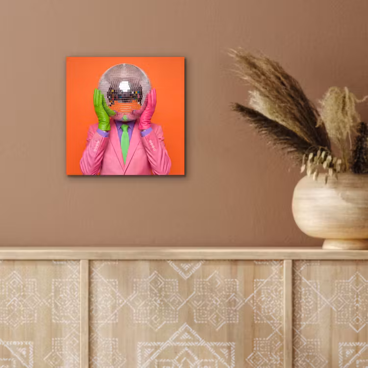 Aluminium schilderij - Kunst - Disco bal - Kleurrijk - Modern - Studio — 5