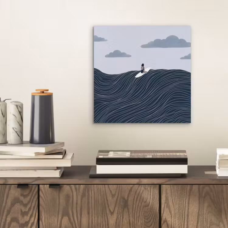 Aluminium schilderij - Persoon - Surfen - Oceaan - Natuur - Modern — 2