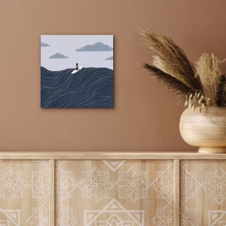 Aluminium schilderij - Persoon - Surfen - Oceaan - Natuur - Modern — 5