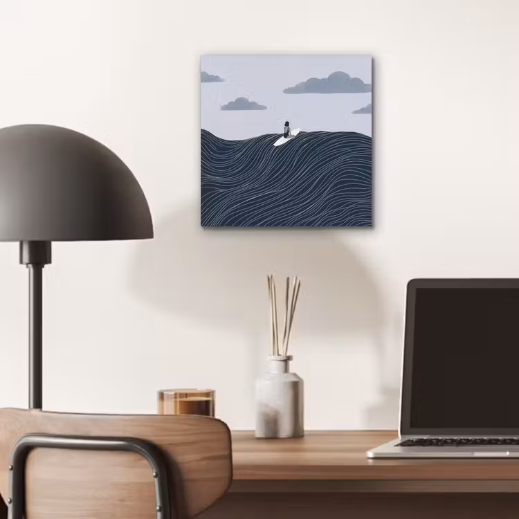 Aluminium schilderij - Persoon - Surfen - Oceaan - Natuur - Modern — 6