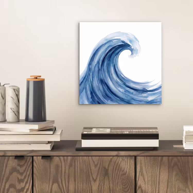 Aluminium schilderij - Water - Beweging - Natuur - Modern - Blauw — 2