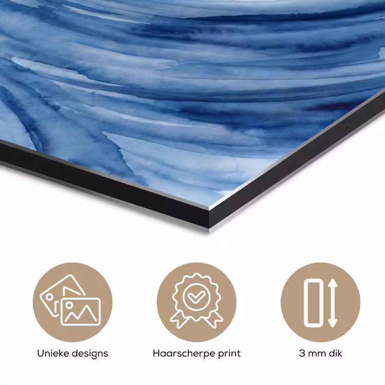 Aluminium schilderij - Water - Beweging - Natuur - Modern - Blauw — 7