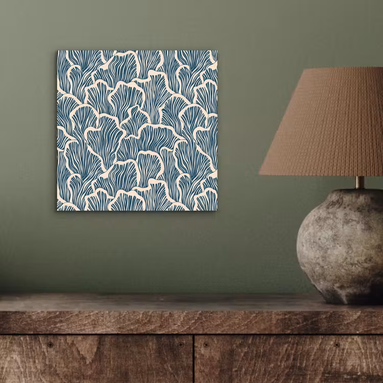 Aluminium schilderij - Organisch - Blauw - Crème - Schelpen — 3