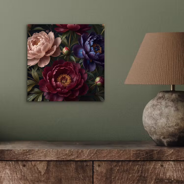 Aluminium schilderij - Bloemen - Boeket - Natuur - Modern - Donker — 3
